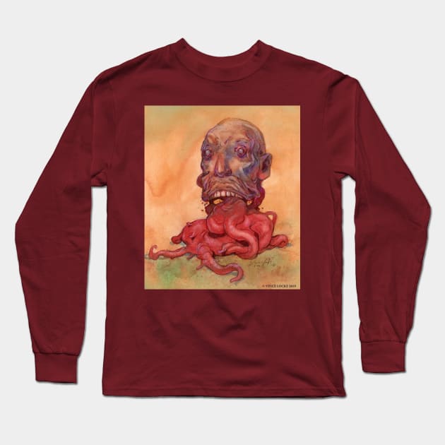 Man With Disfigured Tongue Long Sleeve T-Shirt by VinceLocke